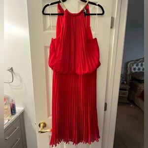 MSK Red Halter Dress